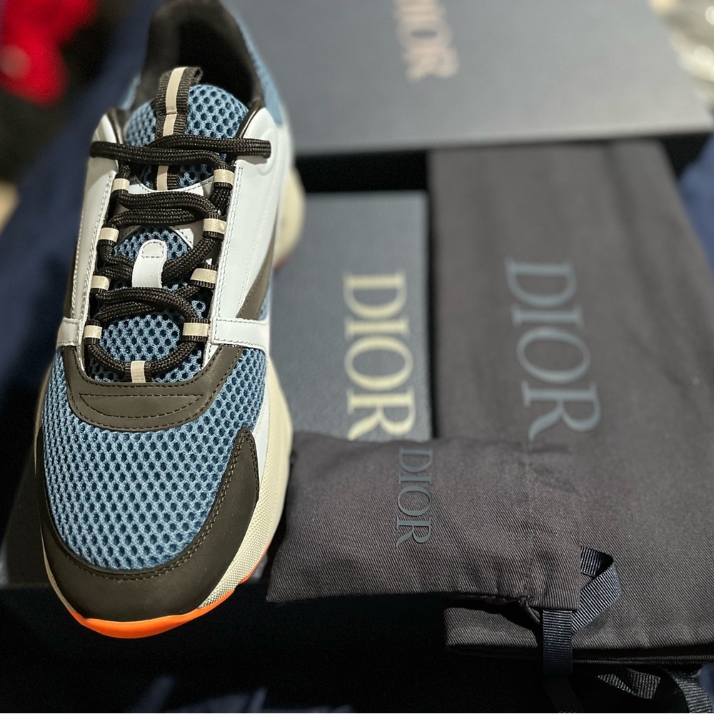 Dior Blue and Black Chunky Sneakers
